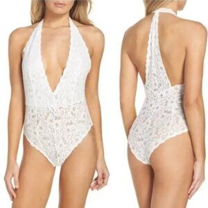 NWOT Free People Intimately FP Avery Lace Bodysuit Size Large
